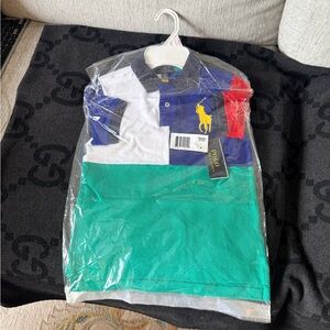 Polo by Ralph Lauren Kids' Colorblock Polo Shirt - Blue, Green, Red, White